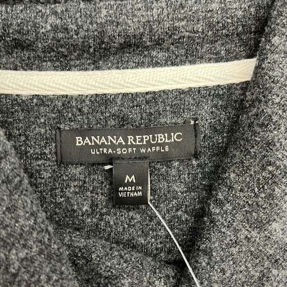 NWT Banana Republic Cowl Neck Ultra Soft Waffle Sweater Charcoal Gray Size M - Picture 6 of 12